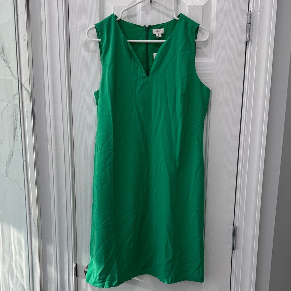 J. Crew Vibrant Green Sleeveless Midi Dress